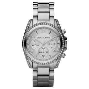 Michael Kors Blair Chronograph Silver Tone Watch MK5165 39mm