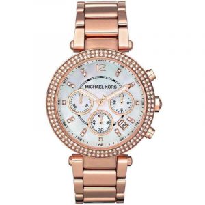 Michael Kors Parker Rose Gold Chronograph Watch MK5491 Women's
