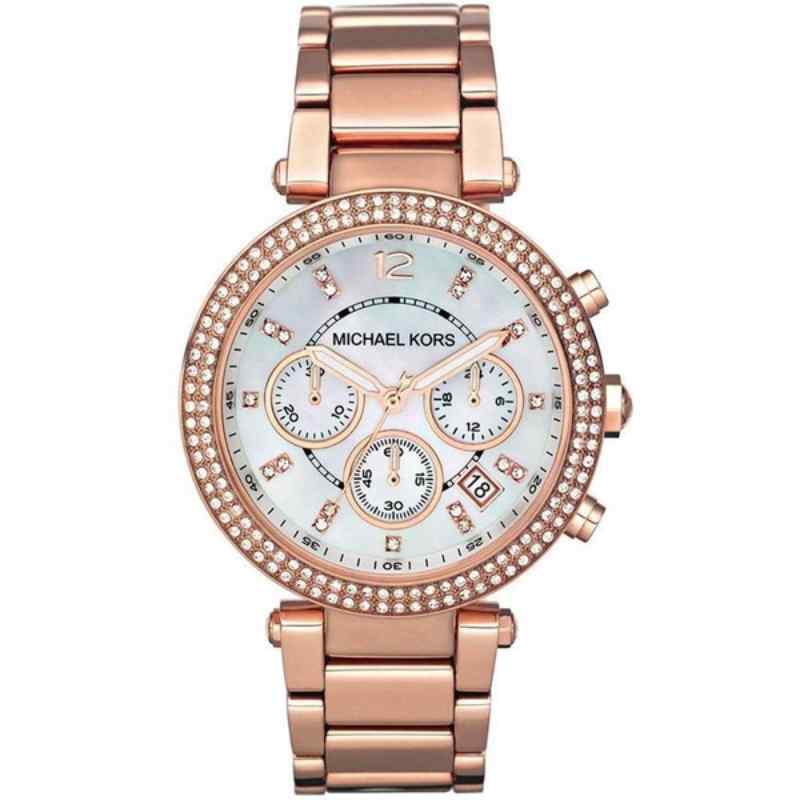 Michael Kors Parker Rose Gold Chronograph Watch MK5491 Women's