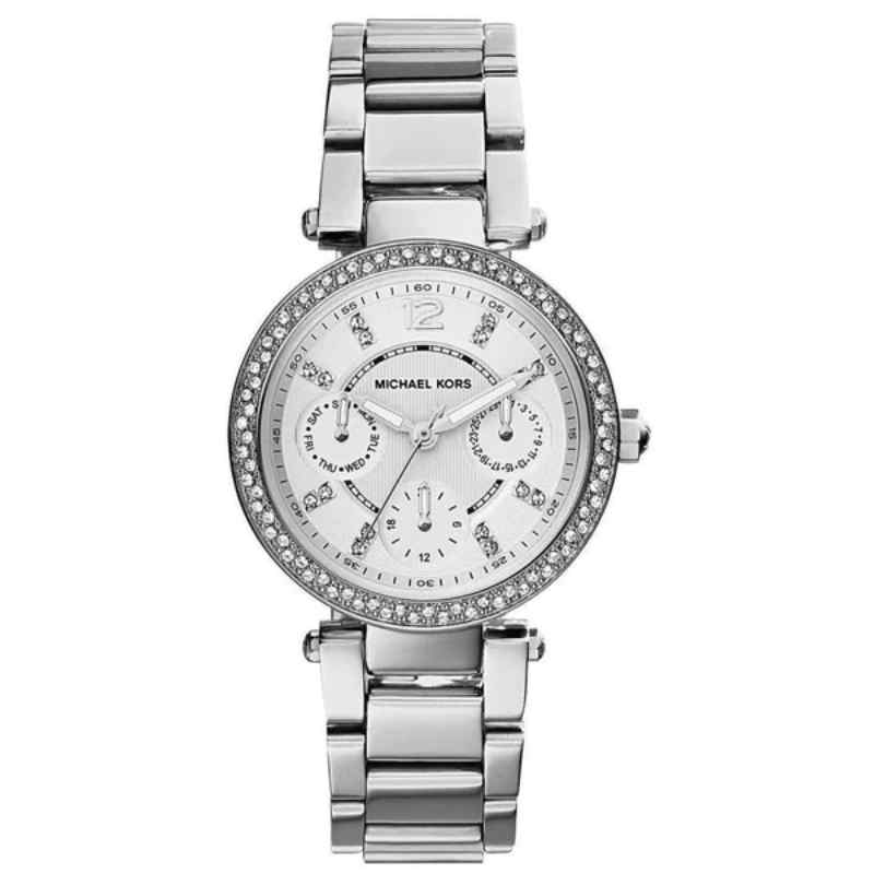 Michael Kors Mini Parker Chronograph Silver Stainless Steel Women's Watch MK5615