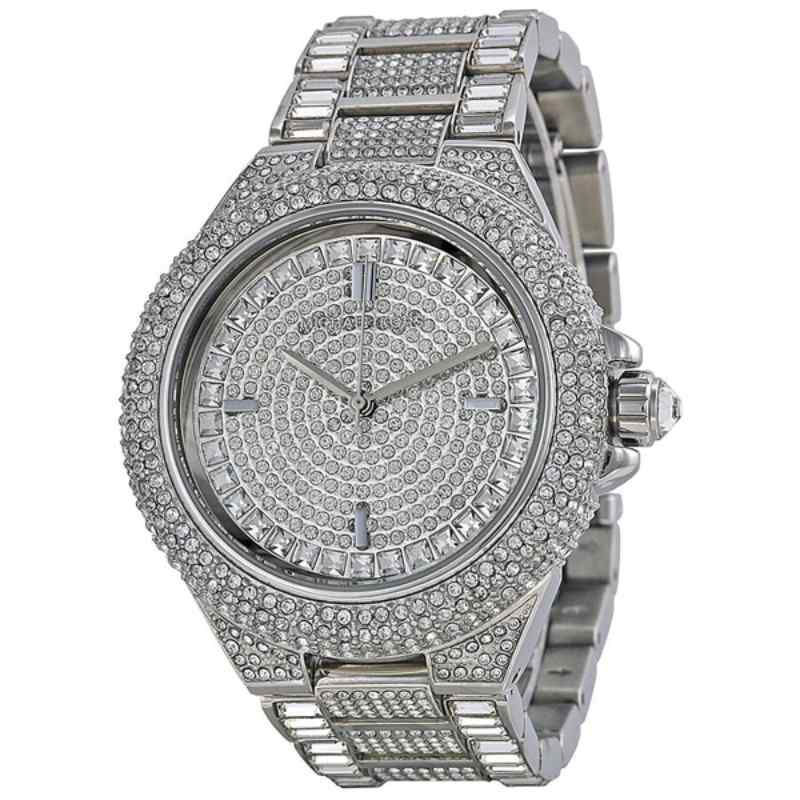 Michael Kors Camille CrystalPaved Watch Silver Tone Stainless Steel MK5869