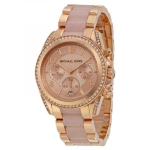 Michael Kors Blair Rose Gold Tone Chronograph Watch MK5943