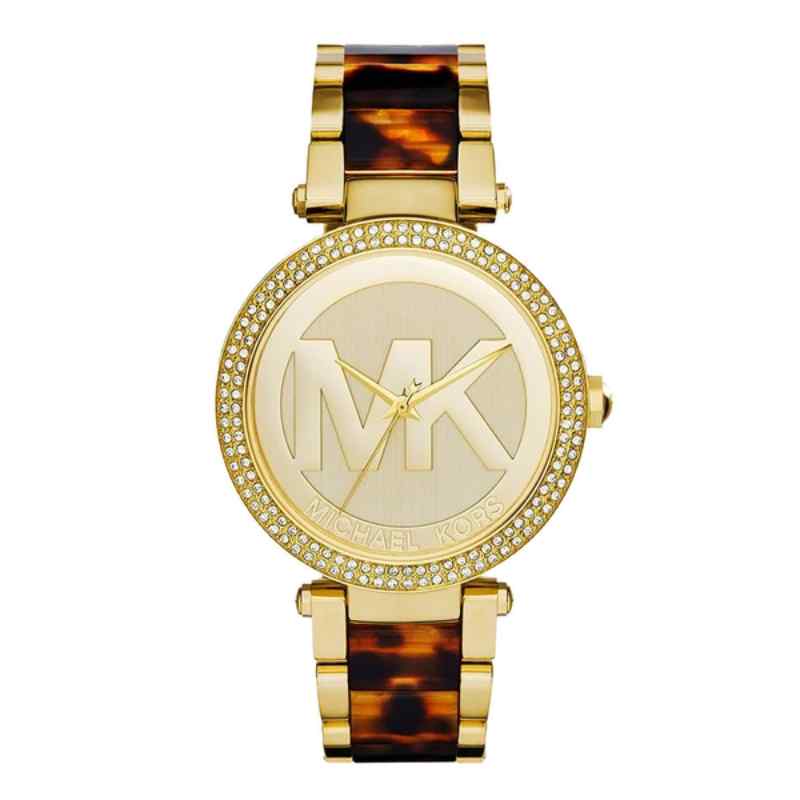 Michael Kors Parker Gold Tone Watch with Champagne Dial MK6109