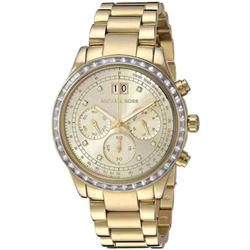 Michael Kors MK6187 Women's Gold Stainless Steel Chronograph Watch