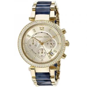 Michael Kors MK6238 Women's Gold and Blue Stainless Steel Watch