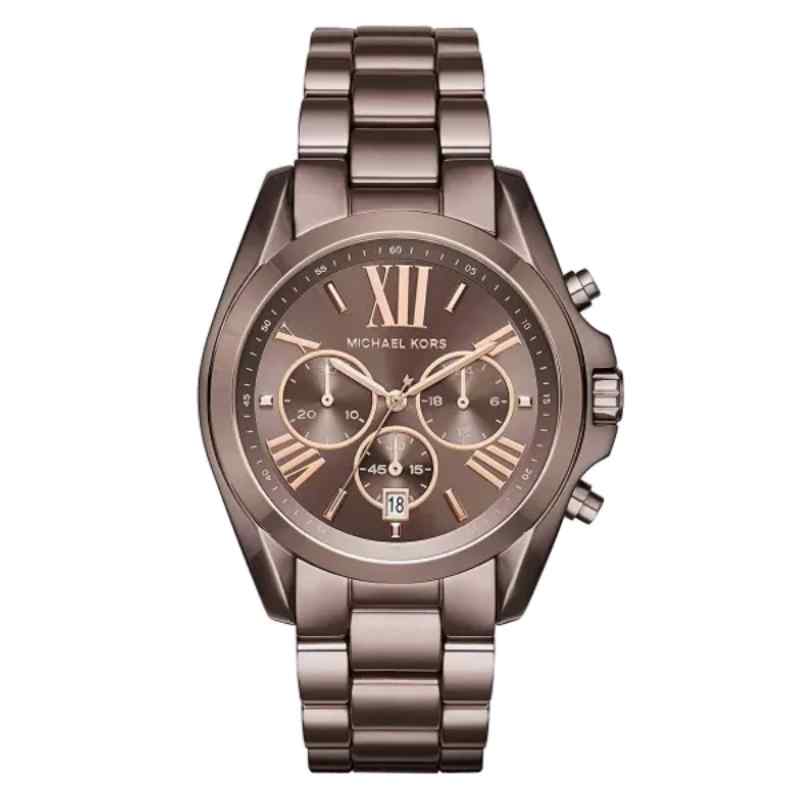 Michael Kors MK6247 Unisex Chronograph Watch Brown Stainless Steel