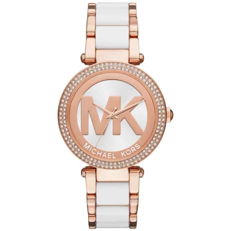 Michael Kors Parker Two Tone Rose Gold & Silver Watch MK6365 39mm