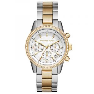 Michael Kors Ritz Chronograph Two Tone Ladies Watch MK6474