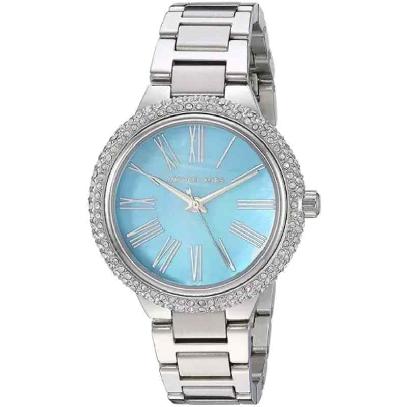 Michael Kors MK6563 Women's Silver and Blue Stainless Steel Watch