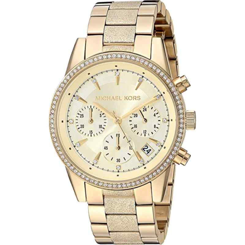 Michael Kors Ritz Chronograph Gold Tone Stainless Steel Women's Watch MK6597