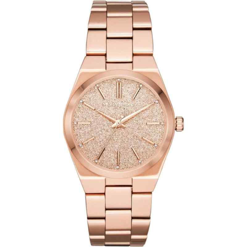 Michael Kors Channing Rose Gold Glitter Dial Women's Watch MK6624