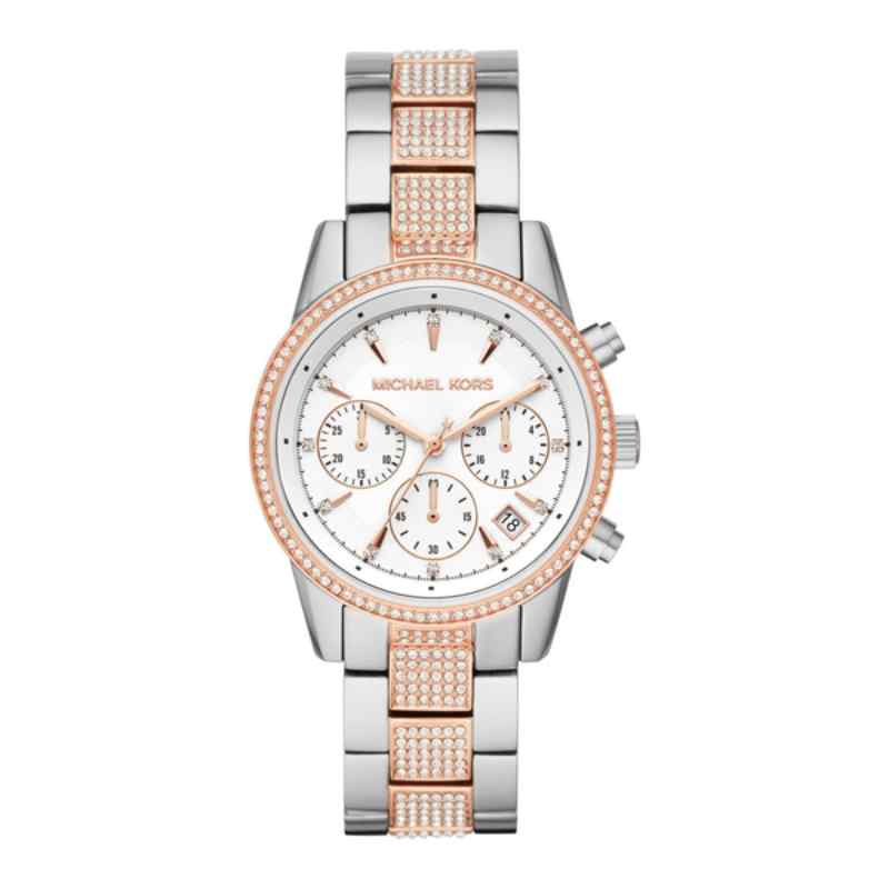 Michael Kors Ritz Pavé Two Tone Unisex Watch MK6651