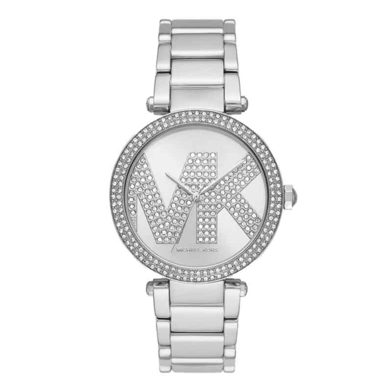 Michael Kors Parker Silver Tone Crystal Watch MK6658 39mm