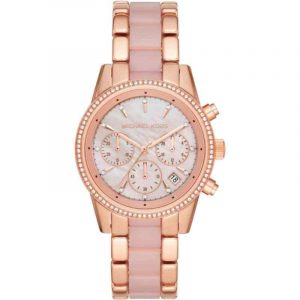 Michael Kors Ritz Chronograph Rose Gold Tone Watch MK6769
