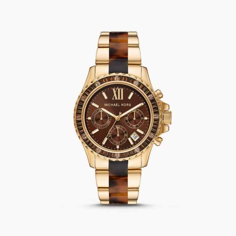 Michael Kors Everest Chronograph Two Tone Stainless Steel Women's Watch MK6973