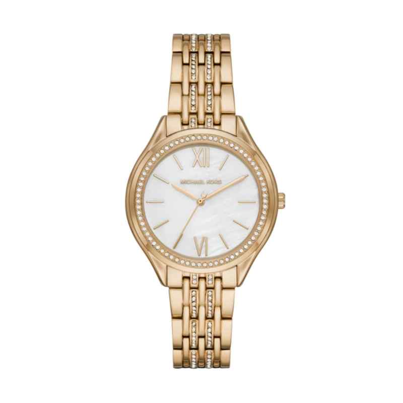 Michael Kors Women's MK7078 Parker Gold Tone Stainless Steel Watch with Mother of Pearl Dial