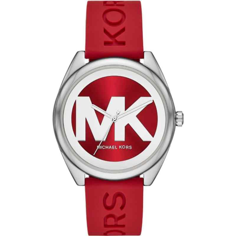 Michael Kors Janelle Women's Red Silicone Watch 42mm MK7144