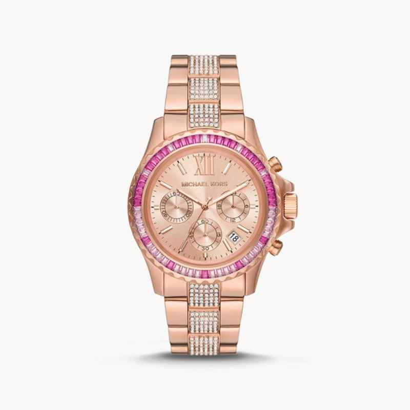 Michael Kors Everest Chronograph Rose Gold Tone Stainless Steel Women's Watch MK7211