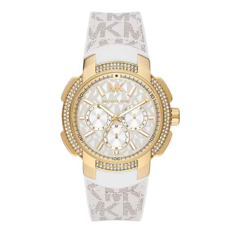 Michael Kors Sidney Multifunction White Silicone Watch 42mm MK7221