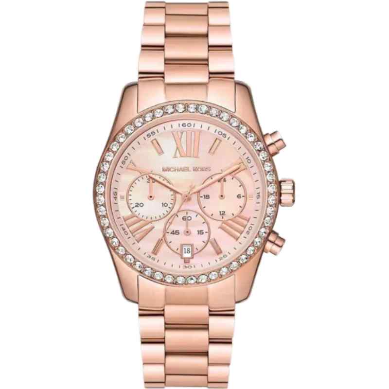Michael Kors Lexington MK7242 Women's Rose Gold Chronograph Watch