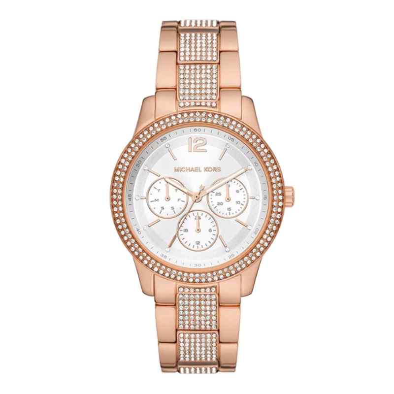 Michael Kors Women's Tibby Rose Gold Tone Chronograph Watch MK7293