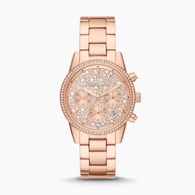 Michael Kors Ritz Chronograph Rose Gold Women's Watch MK7302