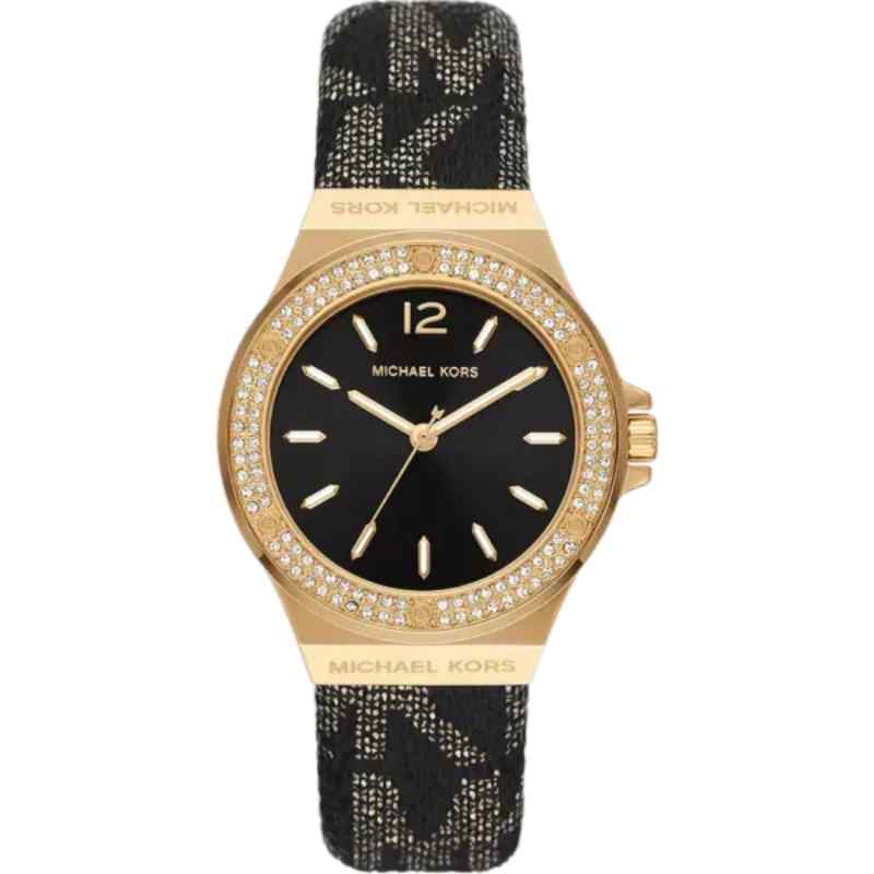 Michael Kors Lennox MK7307 Women's Watch Black Dial & Logo Strap