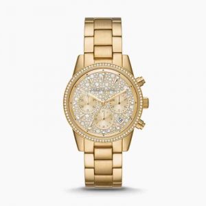 Michael Kors Ritz Chronograph Gold Tone Stainless Steel Women's Watch MK7310