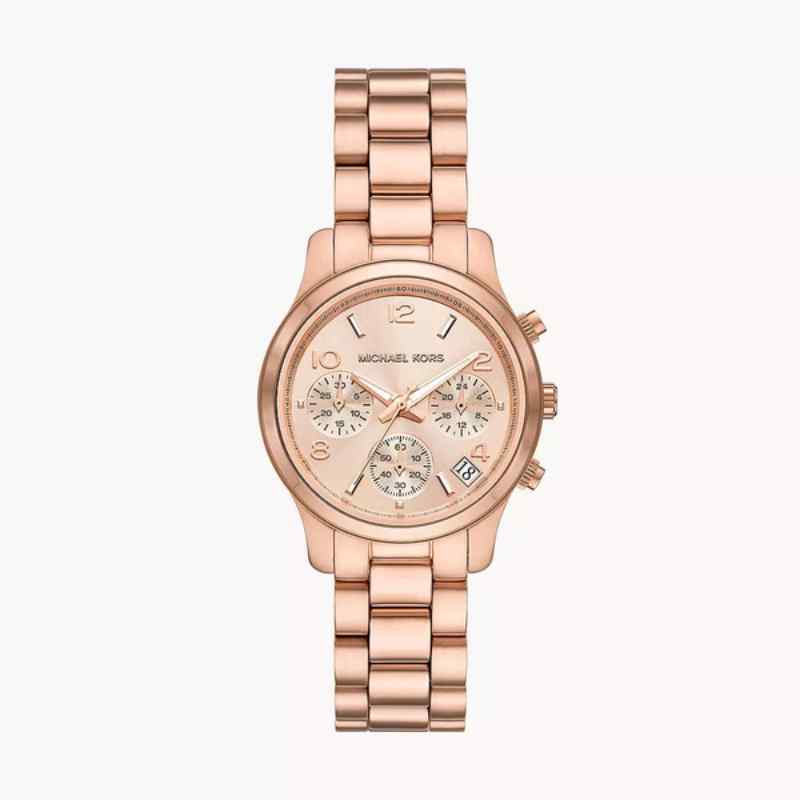 Michael Kors Runway Women's Rose Gold Tone Chronograph Watch MK7327