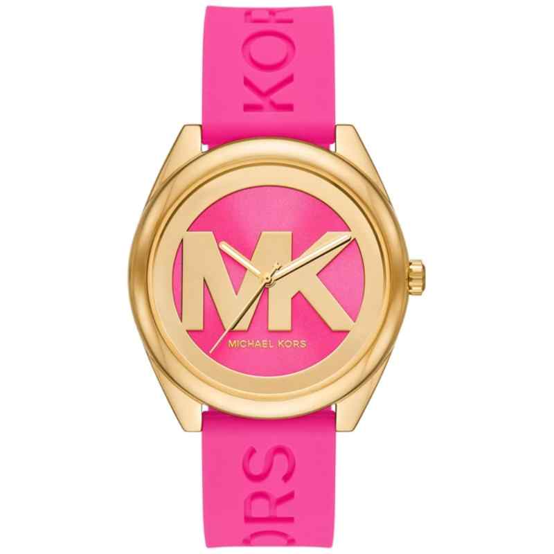 Michael Kors Janelle Pink Silicone Watch MK7349 42mm