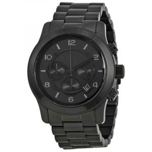 Michael Kors Men's Runway Chronograph Black Stainless Steel Watch MK8157