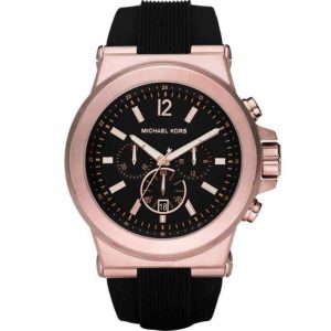 Michael Kors Men's Dylan Chronograph Watch 48mm Black/Rose Gold MK8184