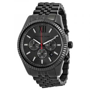 Michael Kors Men's Lexington Chronograph Black Stainless Steel Bracelet Watch MK8320