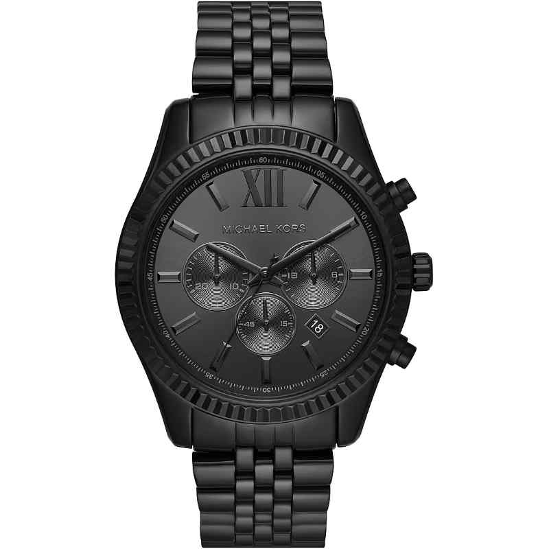 Michael Kors Lexington MK8591 Chrono Stainless Steel Black Men's Wristwatch