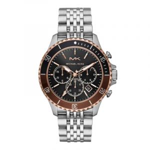 Michael Kors Men's Bayville Chronograph Watch MK8725 Black/Silver