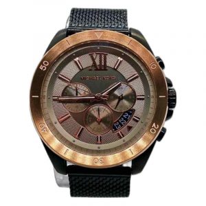 Michael Kors Brecken Chronograph Grey Dial Men's Watch Rose Gold Accents