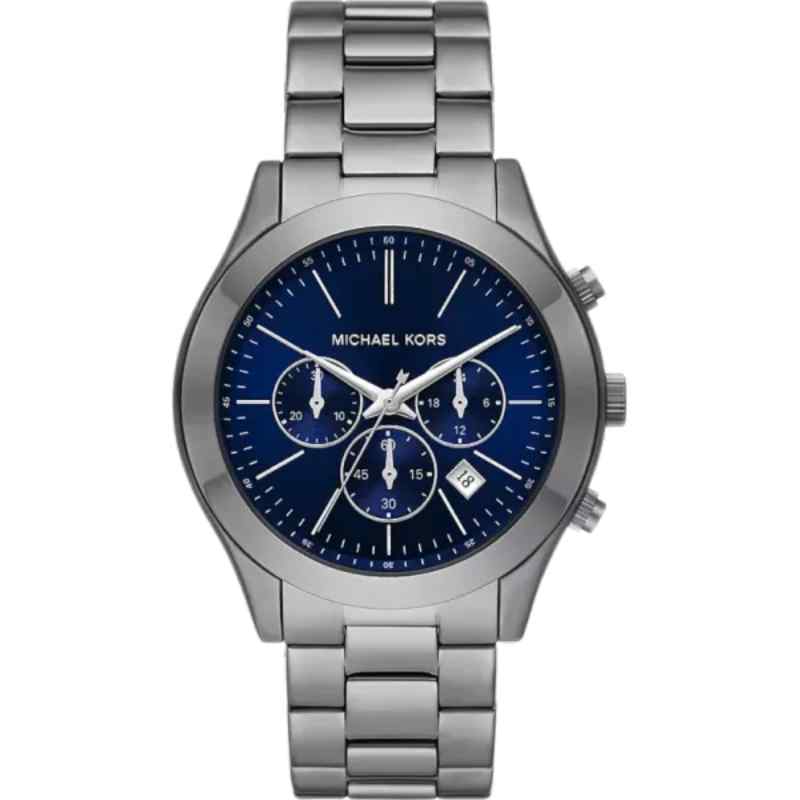 Michael Kors Men’s Quartz Grey Stainless Steel Blue Dial 44mm Watch MK8987