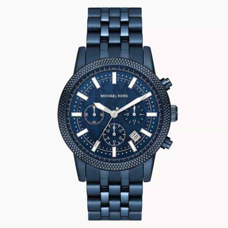 Michael Kors Hutton Chronograph Navy Stainless Steel Watch MK9088