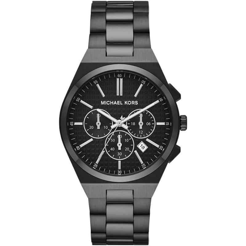 Michael Kors Lennox Chronograph Black Stainless Steel Watch 40mm