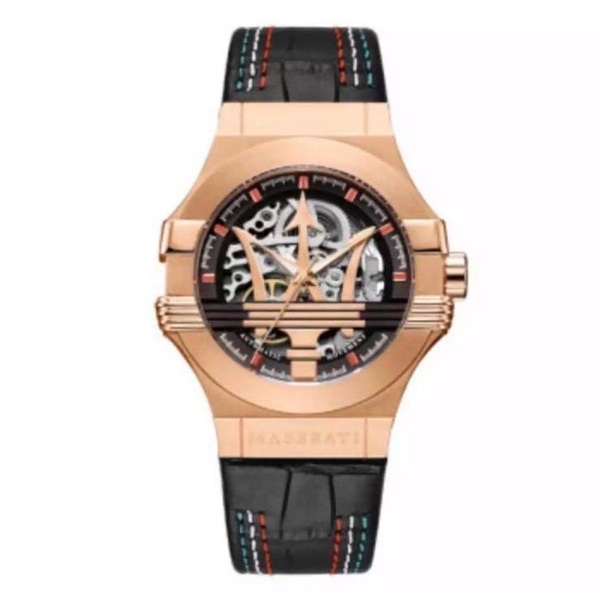 Maserati Men's R8821108026 Automatic Black Dial Rose Gold-Tone Stainless Steel Watch