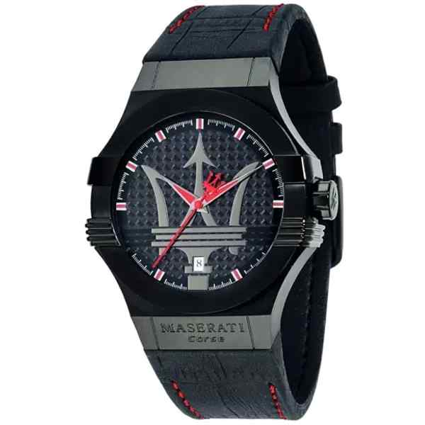 Maserati Potenza Men's Black Leather Watch R8851108010