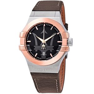 Maserati Potenza Men's Watch - Black Dial with Rose Gold Accents (R8851108014)