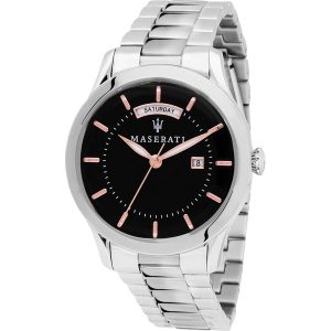Maserati Tradizione Men's Watch - Black Dial with Rose Gold Accents (R8853125002)