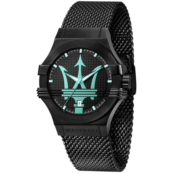 Maserati Potenza Aqua Edition Black Mesh Men's Watch