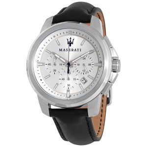 Maserati Traguardo Chronograph Men's Watch (Silver/Brown)