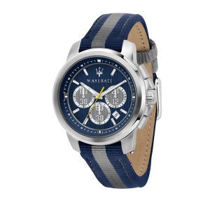 Maserati Men's Traguardo Chronograph Blue Dial Nylon Strap Watch R8871637001
