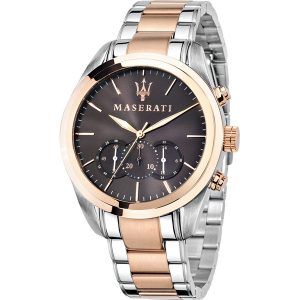 Maserati Traguardo Chronograph Men's Watch - Brown/Rose Gold (R8873612003)