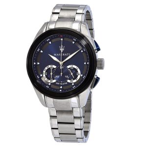 Maserati Traguardo Chronograph Men's Watch - Blue Dial - Stainless Steel Bracelet (R8873612014)