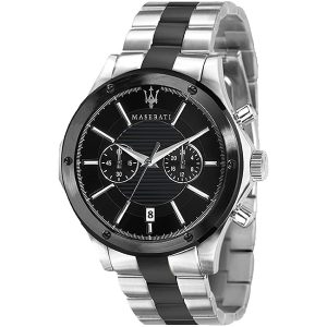 Maserati Men's R8873627003 Chronograph Quartz Watch - Black & Two-Tone Stainless Steel