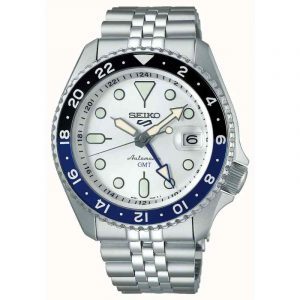 Seiko 5 Sports SKX GMT Sky Blue Silver Cloud Men's Watch